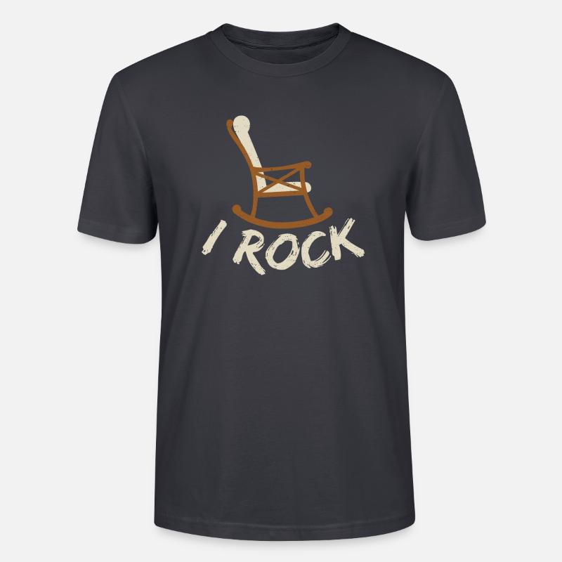 I Rock - Musique - T-shirt bio CRAFTER Stanley Stella Unisexe - bleu gris foncé