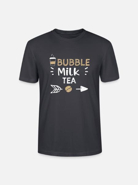 Bubble Milk Tea - Coffee - Stanley/Stella CRAFTER Unisex Organic T-Shirt - India Ink Grey