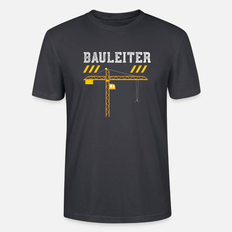 Bauleiter - Construction Worker - Stanley/Stella Unisex Bio-T-Shirt CRAFTER - Dunkles Graublau