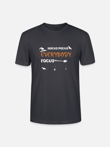 Hocus Pocus Everybody Focus - Stanley/Stella Unisex Bio-T-Shirt CRAFTER - Dunkles Graublau