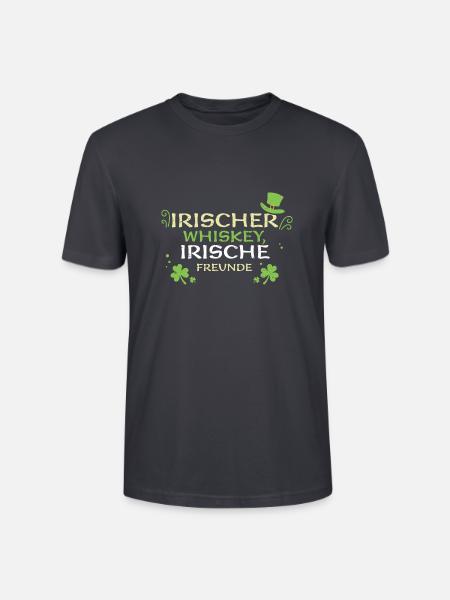 Irischer Whiskey, irische Freunde - Stanley/Stella Unisex Bio-T-Shirt CRAFTER - Dunkles Graublau