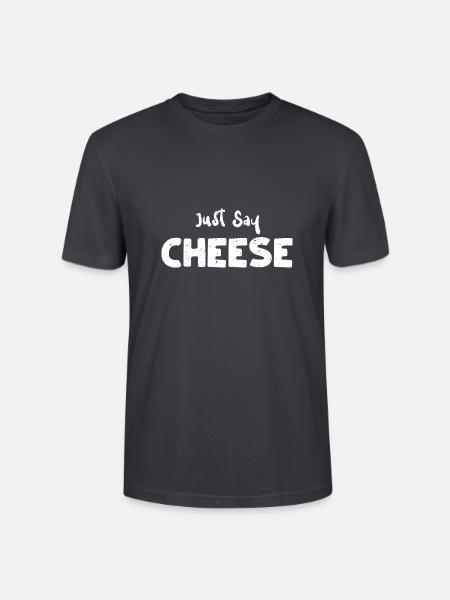 Just Say Cheese - Cheese - Stanley/Stella Unisex Bio-T-Shirt CRAFTER - Dunkles Graublau
