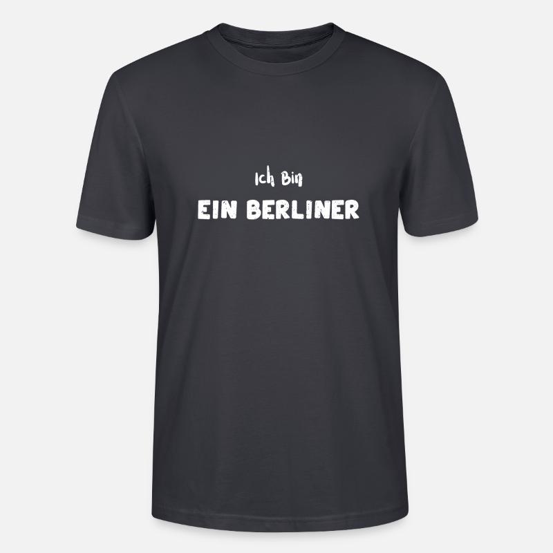 Ich Bin Ein Berliner - Berlin - Stanley/Stella Unisex Bio-T-Shirt CRAFTER - Dunkles Graublau