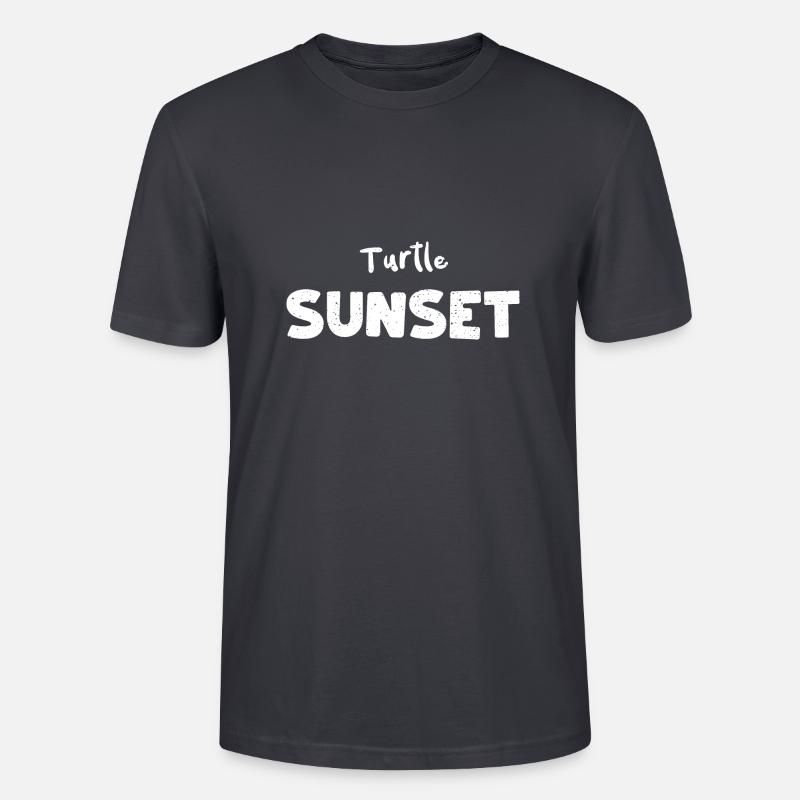 Turtle Sunset - Turtle - Stanley/Stella Unisex Bio-T-Shirt CRAFTER - Dunkles Graublau