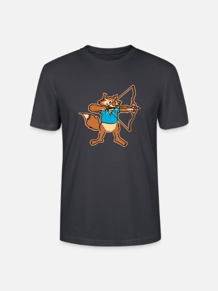 Archery bow and arrow fox gift idea - Stanley/Stella CRAFTER Unisex Organic T-Shirt - India Ink Grey