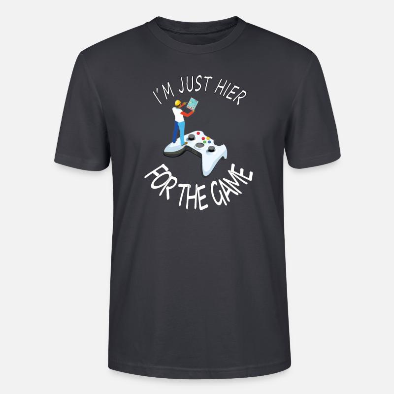 Gamer Game Computerspiel PC-Spiele Geschenkidee - Stanley/Stella Unisex Bio-T-Shirt CRAFTER - Dunkles Graublau