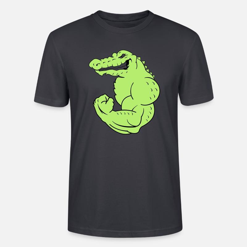 strong_crocodile_2 - Stanley/Stella Unisex Bio-T-Shirt CRAFTER - Dunkles Graublau