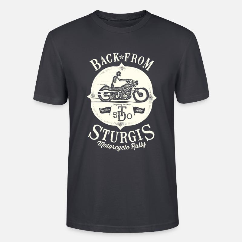 Back From Sturgis - Stanley/Stella Unisex Bio-T-Shirt CRAFTER - Dunkles Graublau