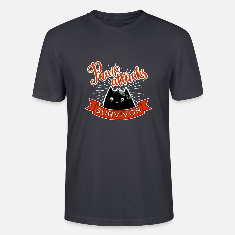 Panic Attacks Survivor - Stanley/Stella CRAFTER Unisex Organic T-Shirt - India Ink Grey