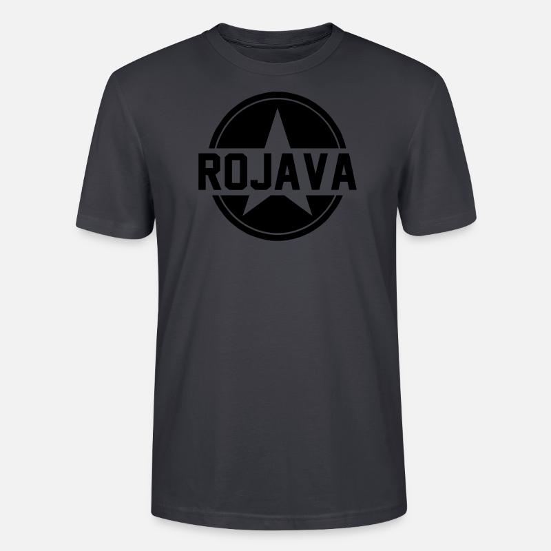 rojava kurdistan - Stanley/Stella Unisex Bio-T-Shirt CRAFTER - Dunkles Graublau