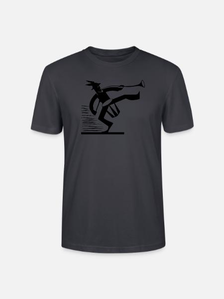 maya krieger mit trommel.krieger maya,tempel - Stanley/Stella Unisex Bio-T-Shirt CRAFTER - Dunkles Graublau