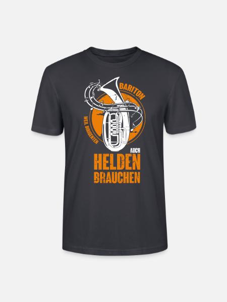 Bariton Musiker Musikverein - Baritonist Geschenk - Stanley/Stella Unisex Bio-T-Shirt CRAFTER - Dunkles Graublau
