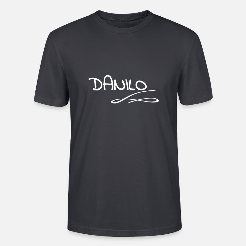 Prénom Danilo - T-shirt bio CRAFTER Stanley Stella Unisexe - bleu gris foncé