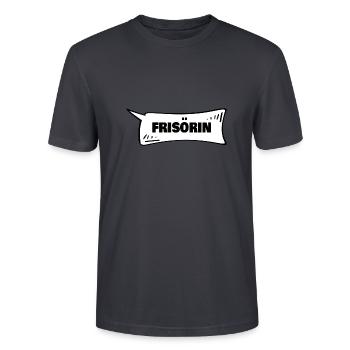 Geschenk für Frisörin - Stanley/Stella Unisex Bio-T-Shirt CRAFTER - Dunkles Graublau - Vorne - Alina (178cm) & Michal (187cm)