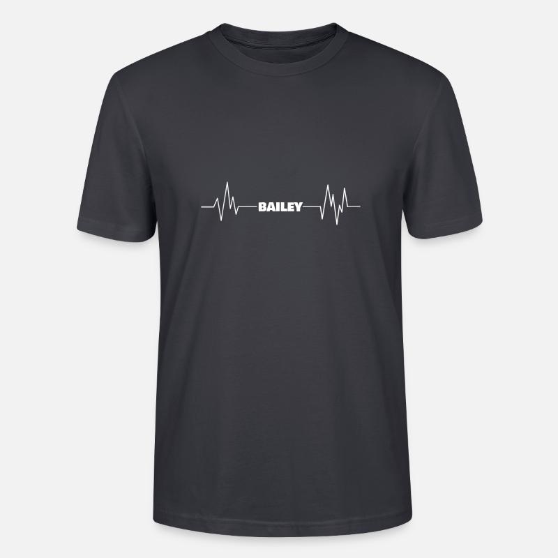 Prénom Bailey - T-shirt bio CRAFTER Stanley Stella Unisexe - bleu gris foncé