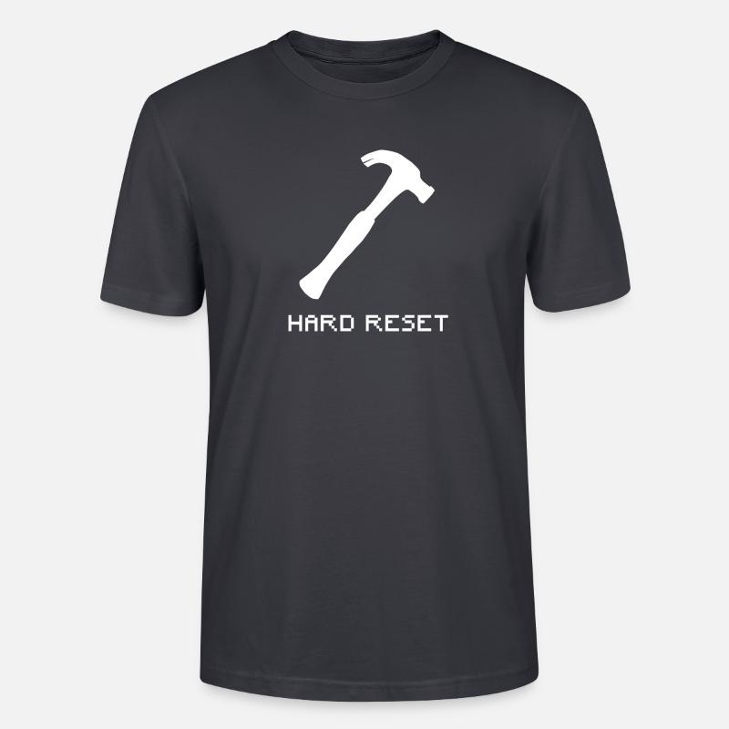 IT Support - Hard Reset - Stanley/Stella CRAFTER Unisex Organic T-Shirt - India Ink Grey