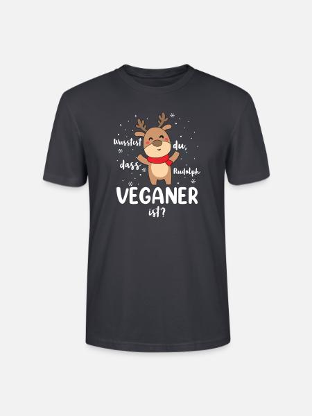 Wusstest du, dass Rudolph Veganer ist? - Stanley/Stella Unisex Bio-T-Shirt CRAFTER - Dunkles Graublau