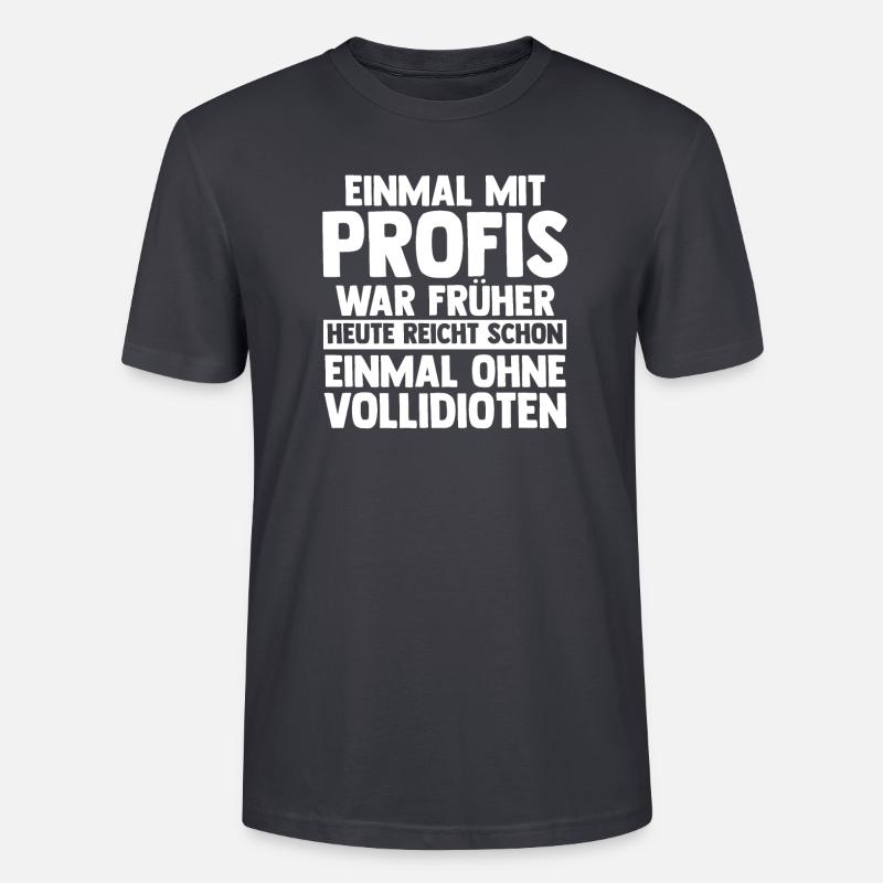 Einmal Mit Profis Arbeiten - Stanley/Stella Unisex Bio-T-Shirt CRAFTER - Dunkles Graublau