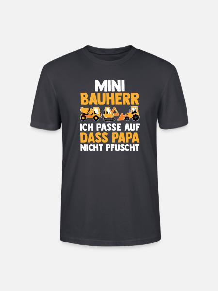 Bagger Bauherr - Stanley/Stella Unisex Bio-T-Shirt CRAFTER - Dunkles Graublau