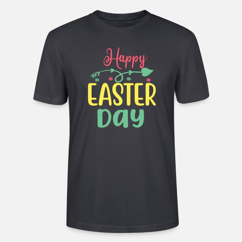 Happy Easter Day - Stanley/Stella Unisex Bio-T-Shirt CRAFTER - Dunkles Graublau