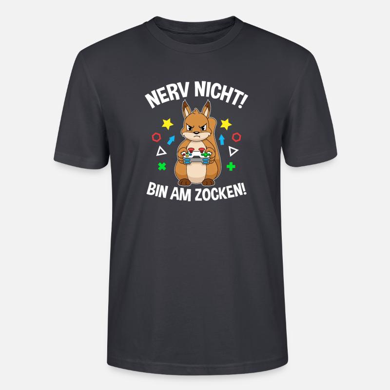Controller Videospiel Zocker Gamer Computerspiel - Stanley/Stella Unisex Bio-T-Shirt CRAFTER - Dunkles Graublau