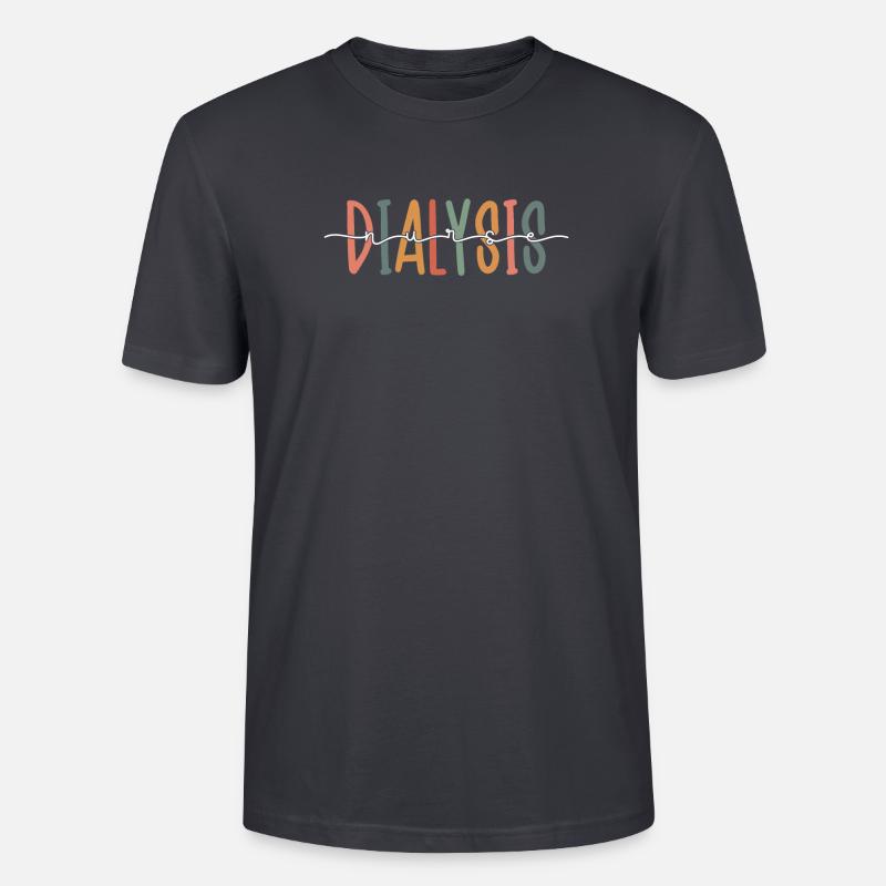 Dialyseschwester Hämodialyse Nephrologie Dialyse - Stanley/Stella Unisex Bio-T-Shirt CRAFTER - Dunkles Graublau