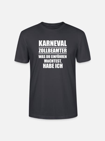 Karneval Fasching Zollbeamter - Stanley/Stella Unisex Bio-T-Shirt CRAFTER - Dunkles Graublau