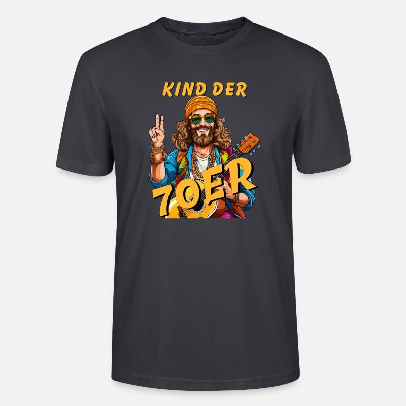 MANN KIND DER 70er - Stanley/Stella Unisex Bio-T-Shirt CRAFTER - Dunkles Graublau