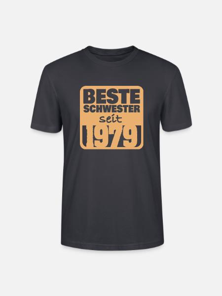 Schwesterchen 1979 - Stanley/Stella Unisex Bio-T-Shirt CRAFTER - Dunkles Graublau
