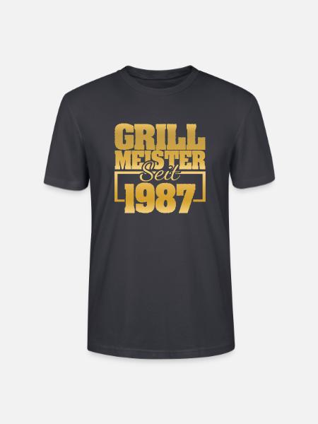 Grillen 1987 - Stanley/Stella Unisex Bio-T-Shirt CRAFTER - Dunkles Graublau