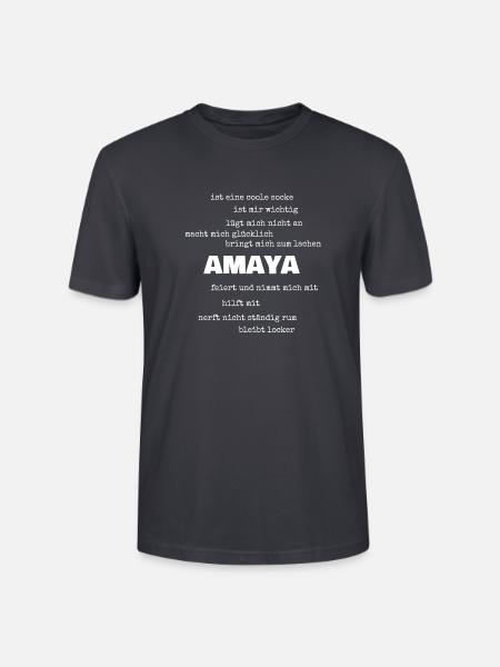 Amaya als Sprüche - Stanley/Stella Unisex Bio-T-Shirt CRAFTER - Dunkles Graublau