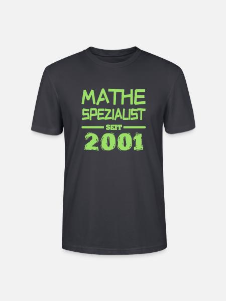 Mathespezialist 2001 - Stanley/Stella Unisex Bio-T-Shirt CRAFTER - Dunkles Graublau