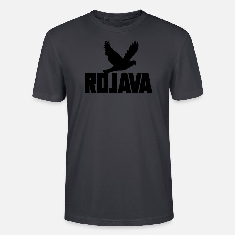 Kurdistan du Rojava - T-shirt bio CRAFTER Stanley Stella Unisexe - bleu gris foncé