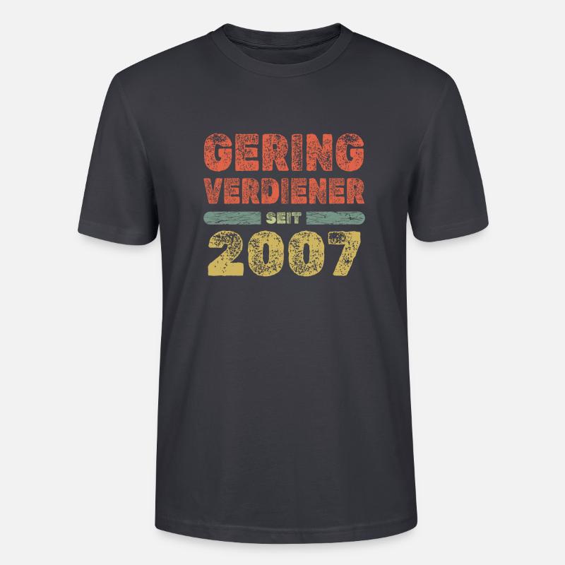 2007 2007 - Stanley/Stella Unisex Bio-T-Shirt CRAFTER - Dunkles Graublau