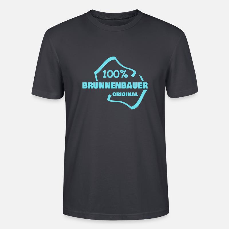 Beruf Brunnenbauer - Stanley/Stella Unisex Bio-T-Shirt CRAFTER - Dunkles Graublau
