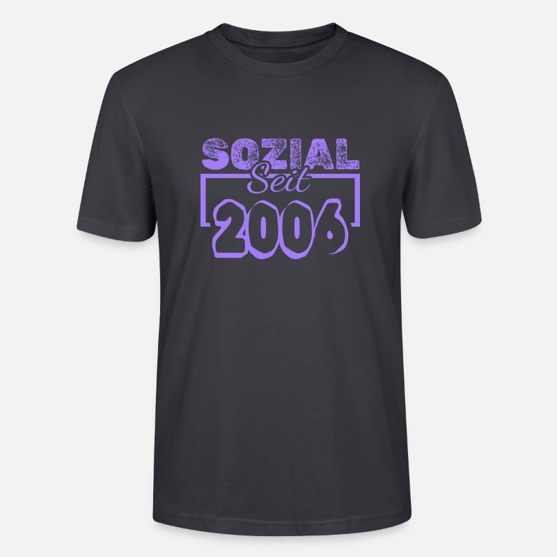 seit 2006 - Stanley/Stella Unisex Bio-T-Shirt CRAFTER - Dunkles Graublau