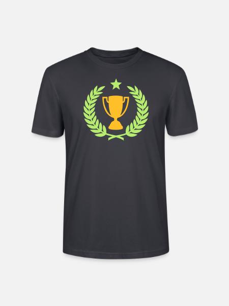 Laurel wreath (Cup) 01 - Stanley/Stella CRAFTER Unisex Organic T-Shirt - India Ink Grey