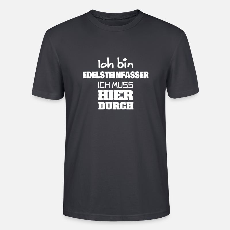 Beruf Edelsteinfasser - Stanley/Stella Unisex Bio-T-Shirt CRAFTER - Dunkles Graublau