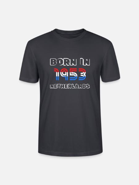 Netherlands 1953 - Stanley/Stella Unisex Bio-T-Shirt CRAFTER - Dunkles Graublau