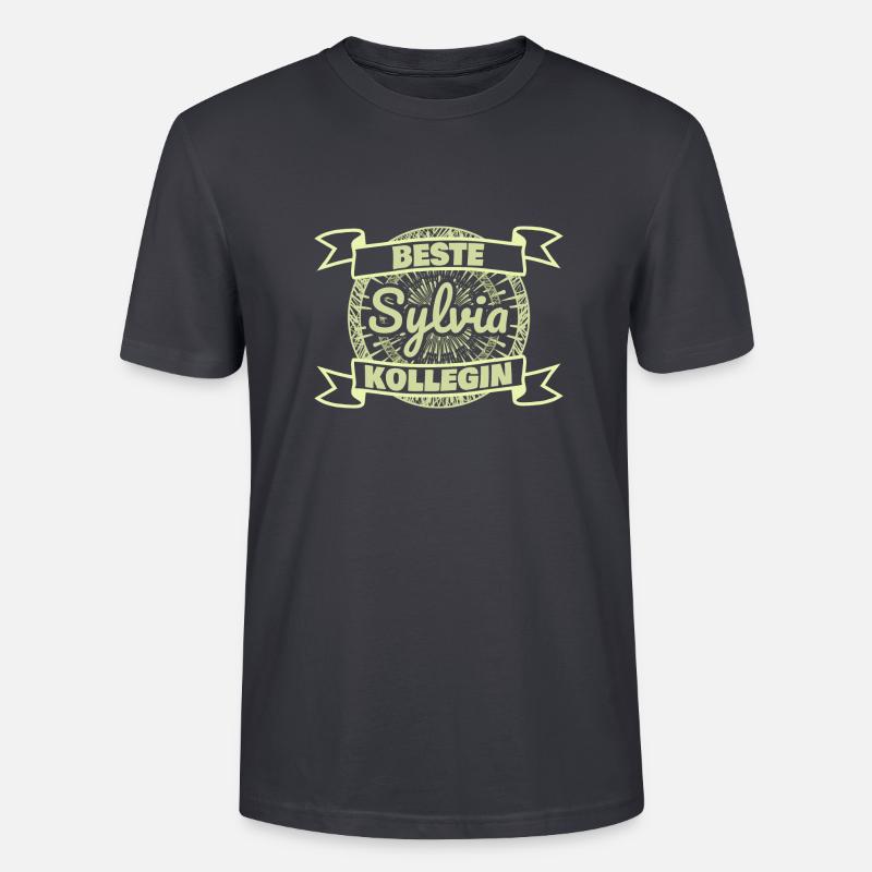 Sylvia - Stanley/Stella Unisex Bio-T-Shirt CRAFTER - Dunkles Graublau