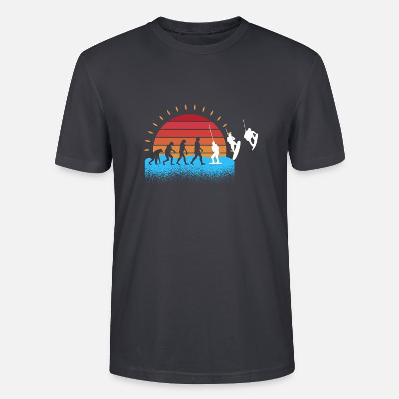 Evolution Wakeboarder Wakeboard Wakeboarding - Stanley/Stella CRAFTER Unisex Organic T-Shirt - India Ink Grey