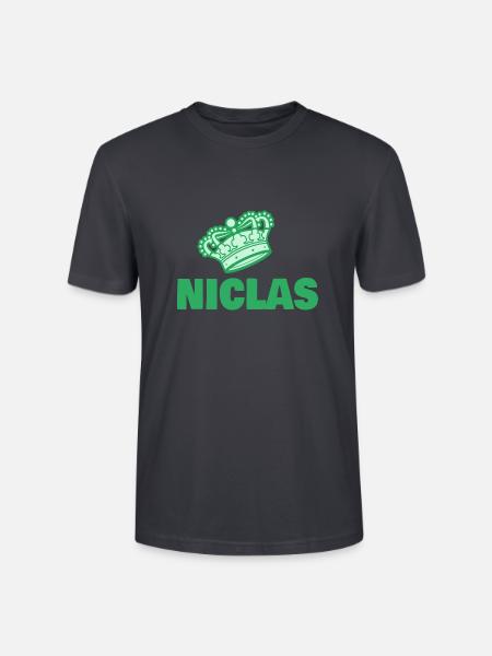 Geschenk für Niclas - Stanley/Stella Unisex Bio-T-Shirt CRAFTER - Dunkles Graublau
