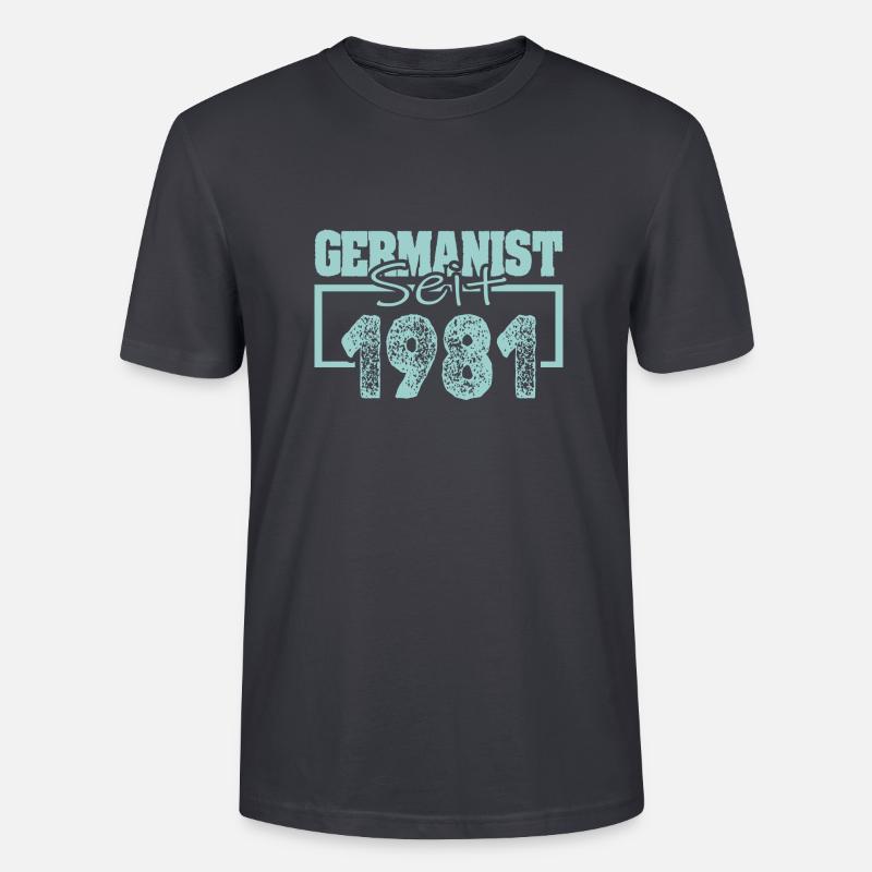 seit 1981 - Stanley/Stella Unisex Bio-T-Shirt CRAFTER - Dunkles Graublau