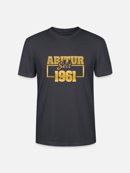 Abiturient 1961 - Stanley/Stella Unisex Bio-T-Shirt CRAFTER - Dunkles Graublau