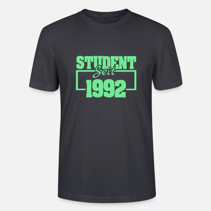 Student 1992 - Stanley/Stella Unisex Bio-T-Shirt CRAFTER - Dunkles Graublau