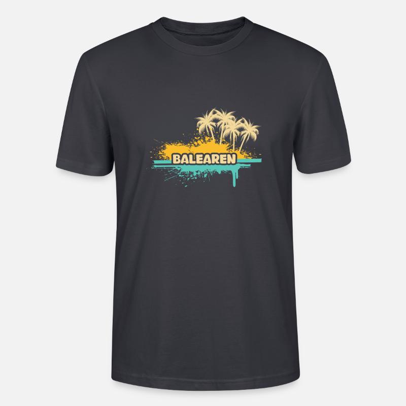 Vacances Îles Baléares - T-shirt bio CRAFTER Stanley Stella Unisexe - bleu gris foncé