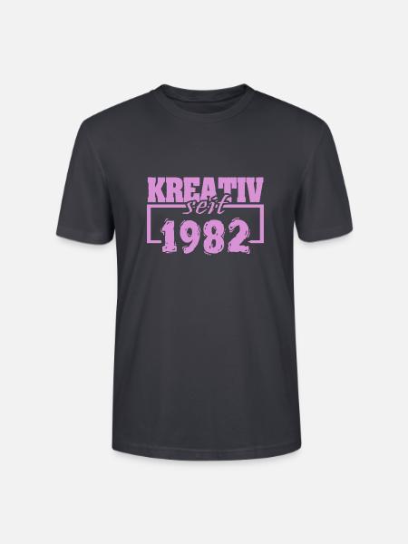 Kreativ 1982 - Stanley/Stella Unisex Bio-T-Shirt CRAFTER - Dunkles Graublau