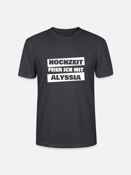 Alyssia als JGA - Stanley/Stella Unisex Bio-T-Shirt CRAFTER - Dunkles Graublau