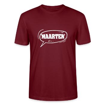 First name Maarten - Stanley/Stella CRAFTER Unisex Organic T-Shirt - burgundy - Front - Alina (178cm) & Michal (187cm)