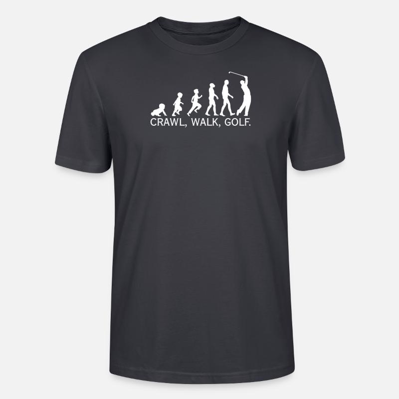 Crawl Walk Golf Evolution - T-shirt bio CRAFTER Stanley Stella Unisexe - bleu gris foncé